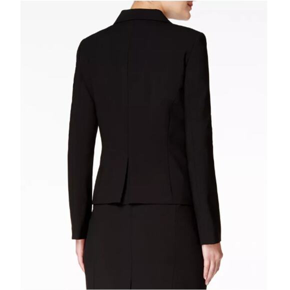 CALVIN KLEIN Luxe Stretch 2 Button Notch Lapel Long Sleeve Blazer 14P Petite - Picture 2 of 8